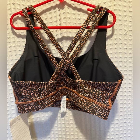 NWT Lululemon Energy Bra (H2O), Bubbles Sunny Coral Deep Coal. Gym/Swim, UPF 50+ - Picture 11 of 13